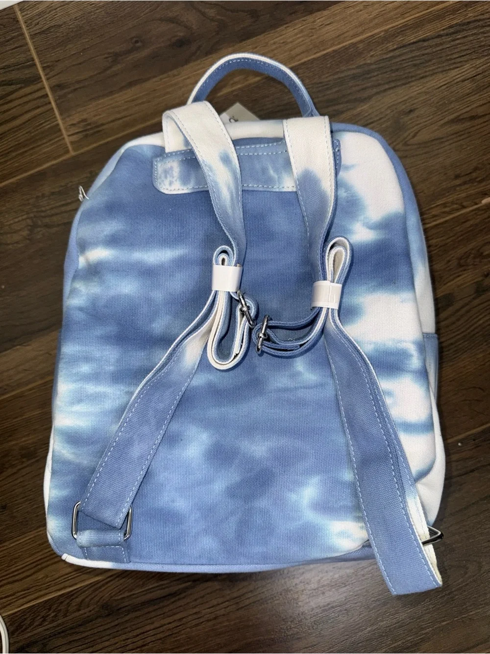 Bp Nordstrom Blue and White Tie-Dye Canvas Backpack NEW !